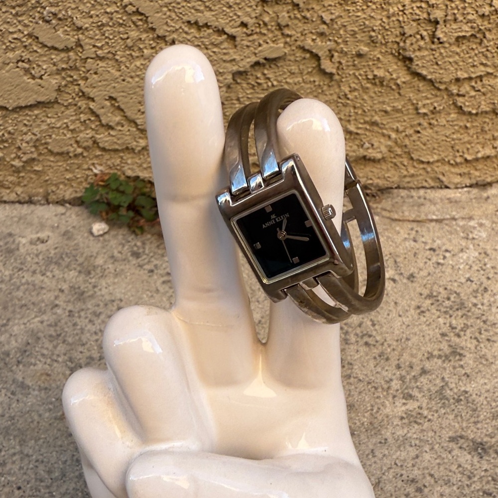 Vintage Silver Two Band Rectangular Face - image 3